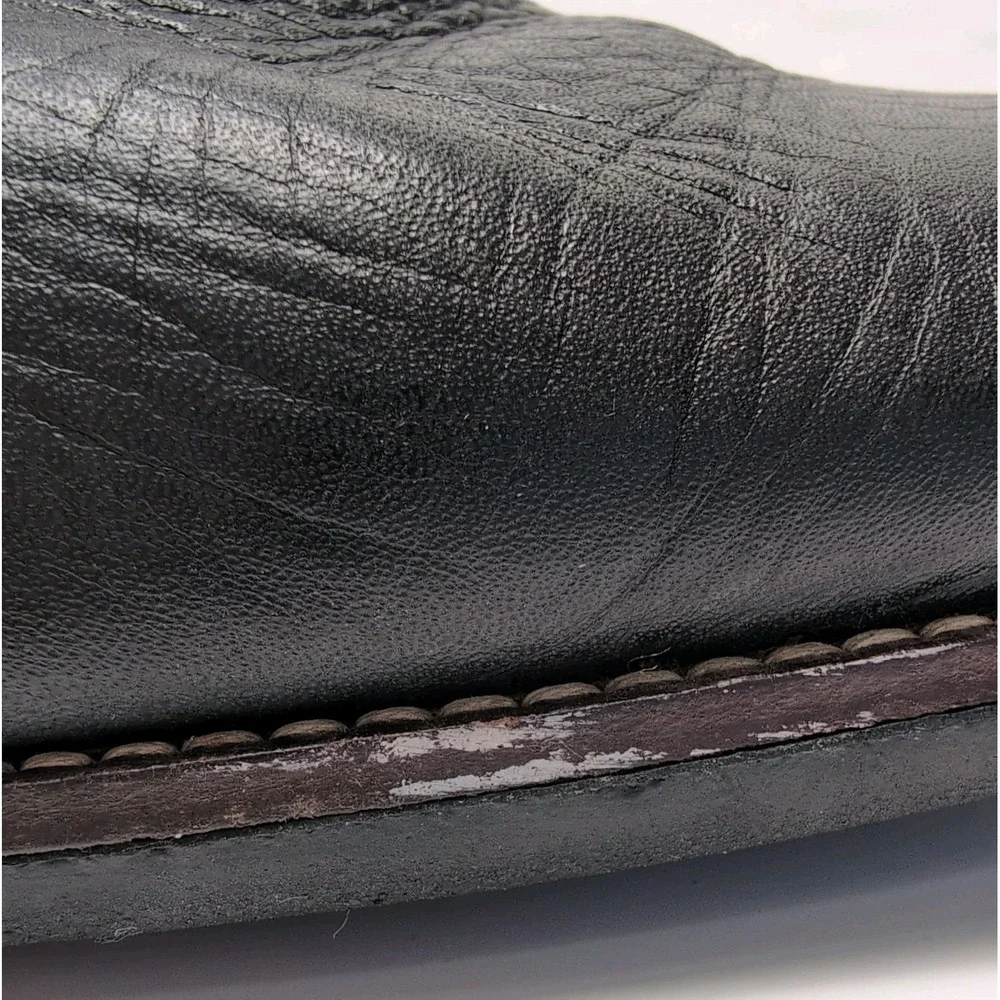 Sandro Moscoloni Leather Slip-On Low Ankle Boots Mens 10 Black‎ Comfort Shoes